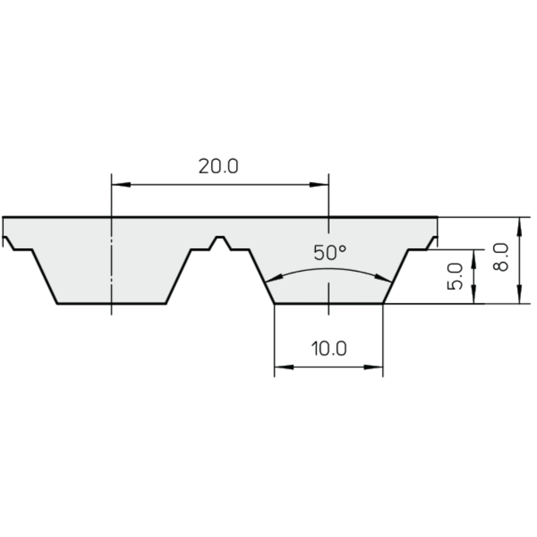 PU timing belt ATN20