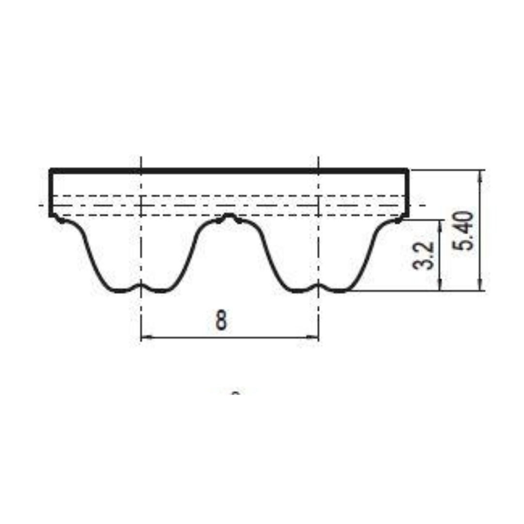 PU timing belt RPP8M