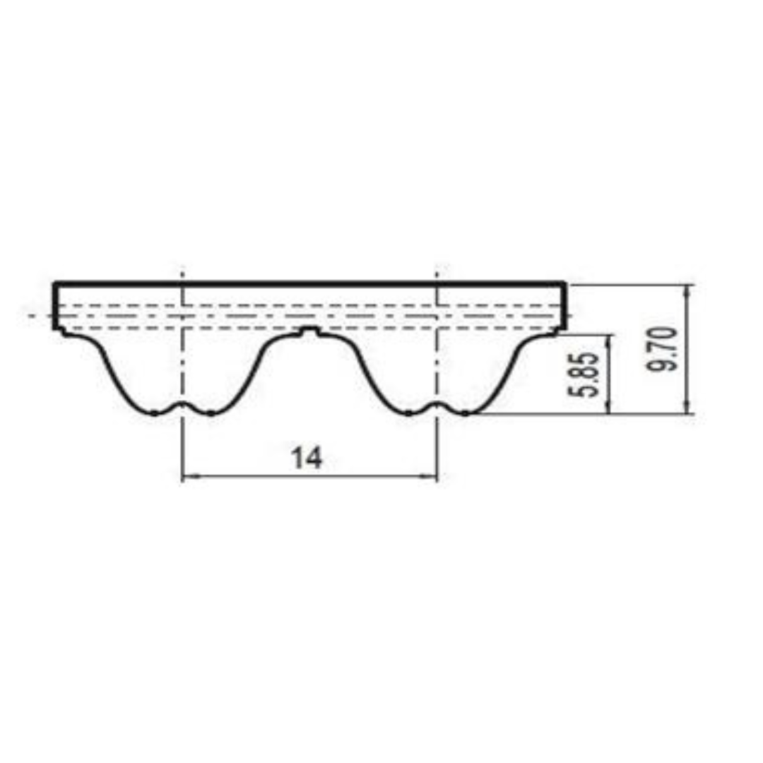 PU timing belt RPP14M