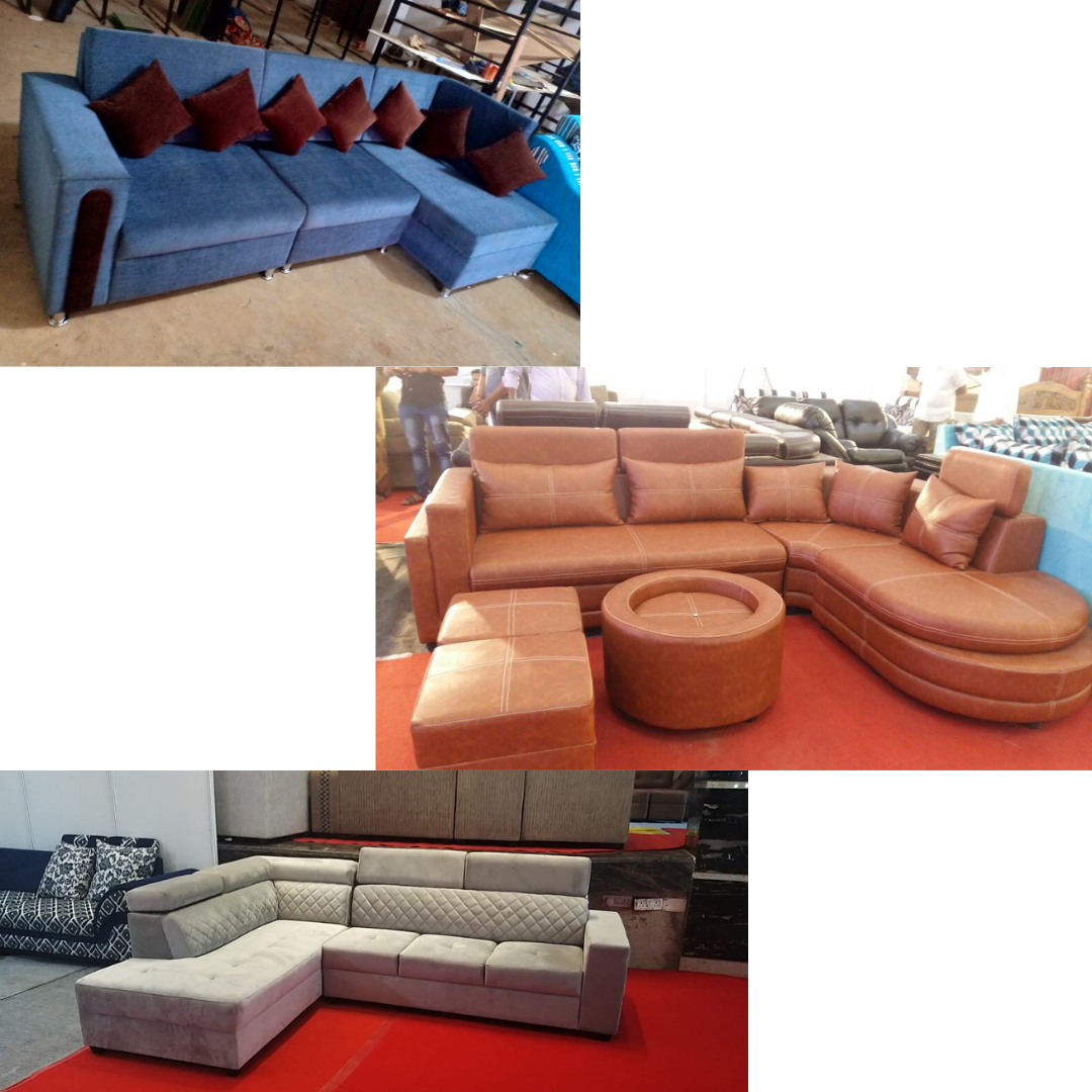 L-Shape Corner Sofa Set
